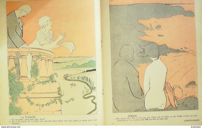 L'Assiette au beurre 1906 # 289 Aline jeune fille de bonne famille Iribe Paul