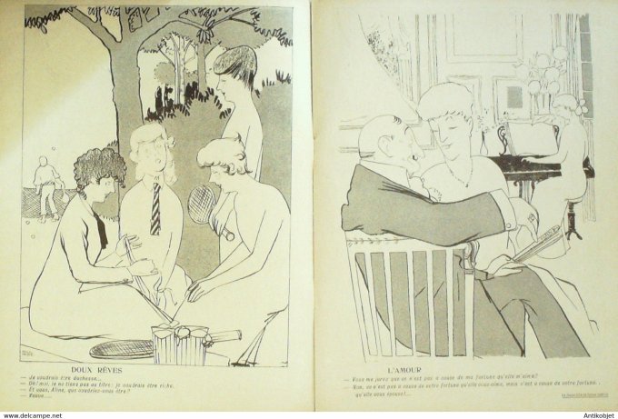 L'Assiette au beurre 1906 # 289 Aline jeune fille de bonne famille Iribe Paul