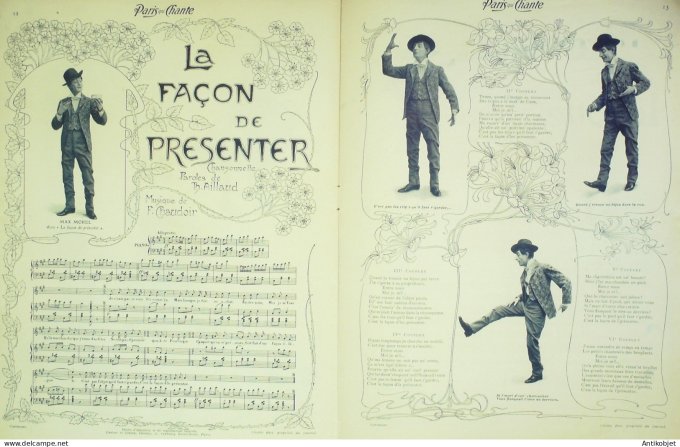 Paris qui chante 1903 n° 15 Fugère Muller Irma de Lafère Max Morel Romagnan