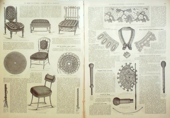 Journal Mode illustrée 1870 # 31 Quartier de pantoufle