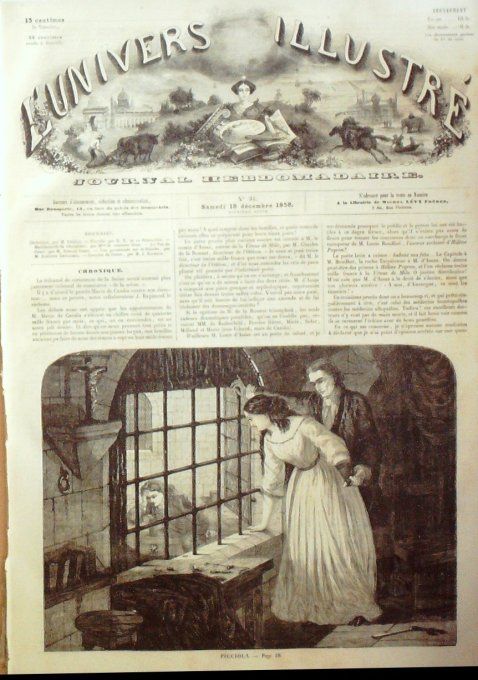 L'Univers illustré 1858 #  31 Bohémiens Danube Picciola père Gervais