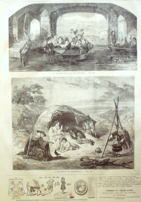 L'Univers illustré 1858 #  31 Bohémiens Danube Picciola père Gervais