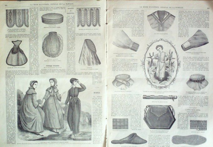 Journal Mode illustrée 1868 # 31 Costume dame