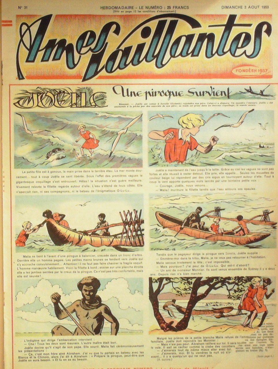 Ames Vaillantes 1953 n°31, Volubilie, Perlin et Pinpin, Jack le trappeur