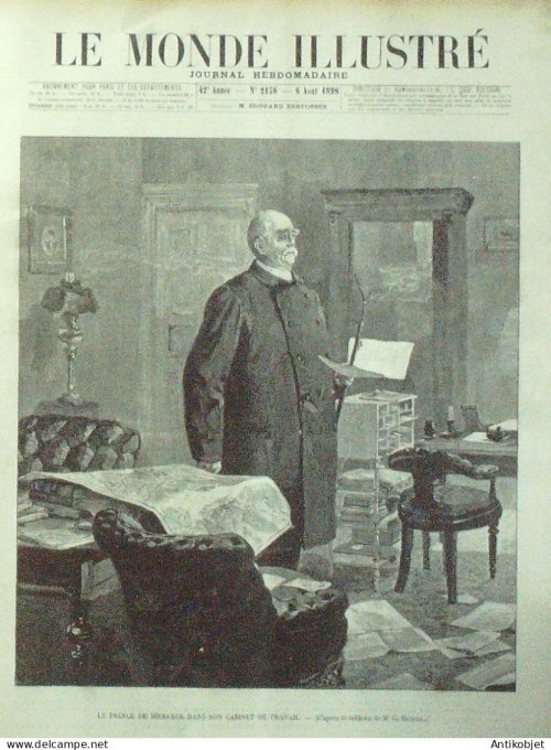 Le Monde illustré 1898 n°2158 Allemagne Friedrichsruhe Belgique Furnes Le Havre (76) Cuba Panuelas P