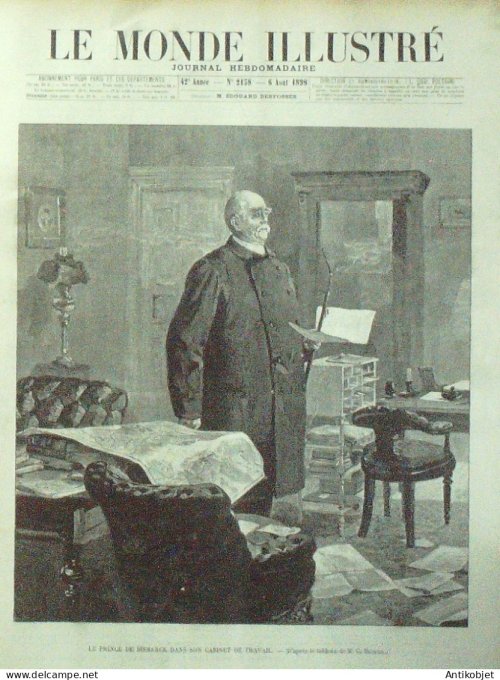 Le Monde illustré 1898 n°2158 Allemagne Friedrichsruhe Belgique Furnes Le Havre (76) Cuba Panuelas P