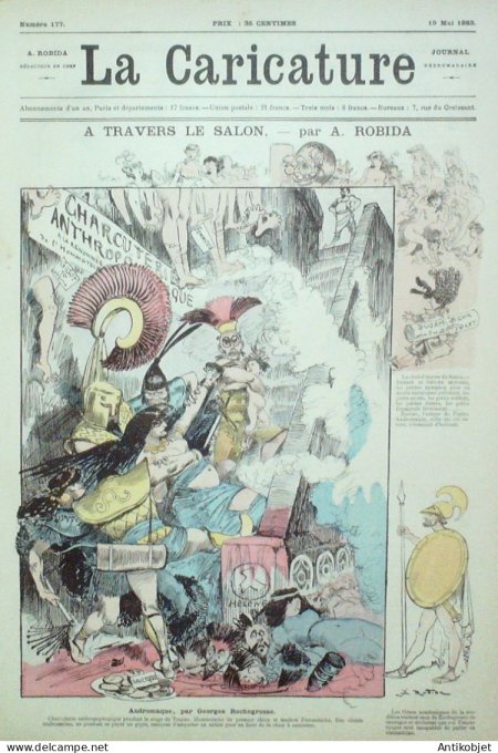 La Caricature 1883 #177 La salon Robida Coiffures hollandaises Draner Loys