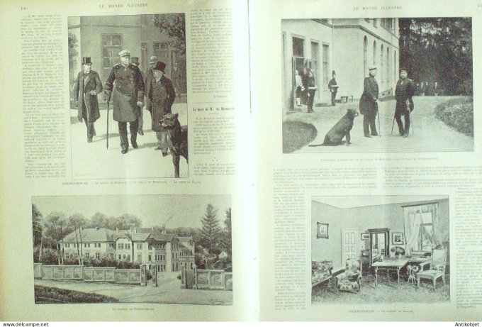 Le Monde illustré 1898 n°2158 Allemagne Friedrichsruhe Belgique Furnes Le Havre (76) Cuba Panuelas P