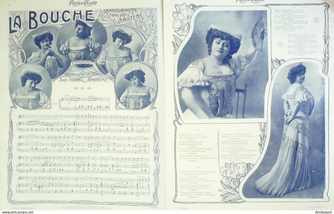 Paris qui chante 1904 n° 92 Martens Clerc Duval Donorze Anry Taxil Darclée