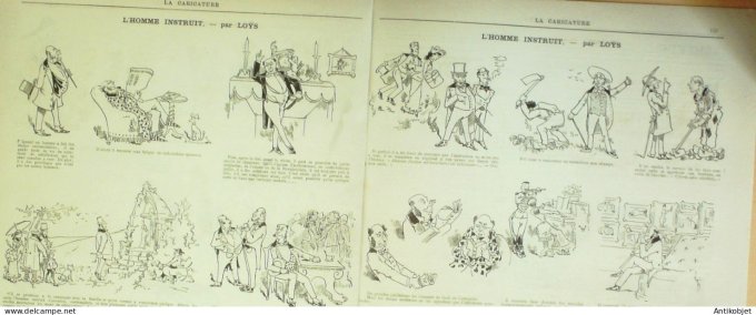 La Caricature 1883 #177 La salon Robida Coiffures hollandaises Draner Loys