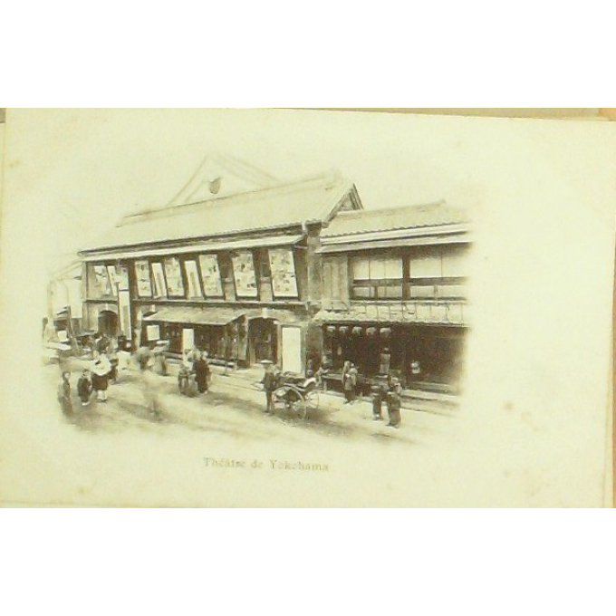Cpa Japon Yokohama Théâtre 1912