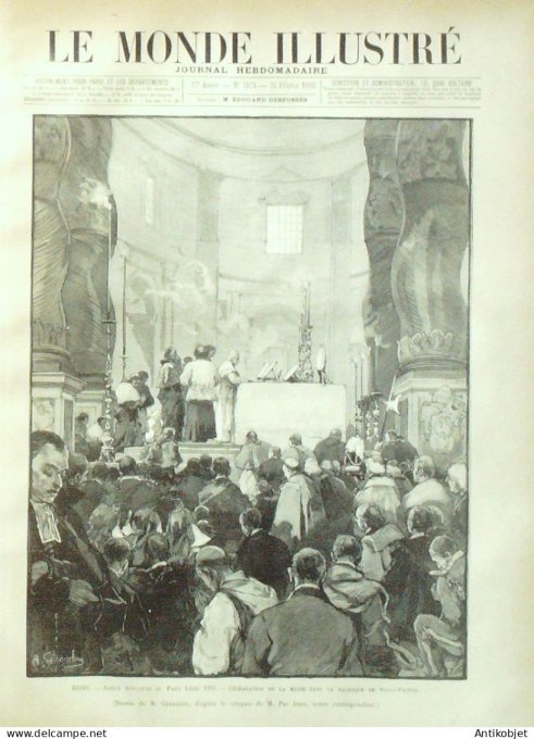 Le Monde illustré 1893 n°1874 Dahomey Abomey Angleterre Bornemouth Boscombe Towers