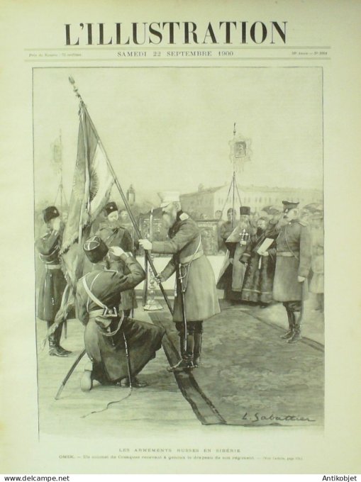 L'illustration 1900 n°3004 Sibérie Omsk Voiturettes militaires Chine Tien-Tsin Pei-Ho Dong-Dang Dap-
