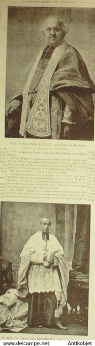 Soleil du Dimanche 1893 n°26 Bordeaux (33) Rodez (12) Cardinal Bourre