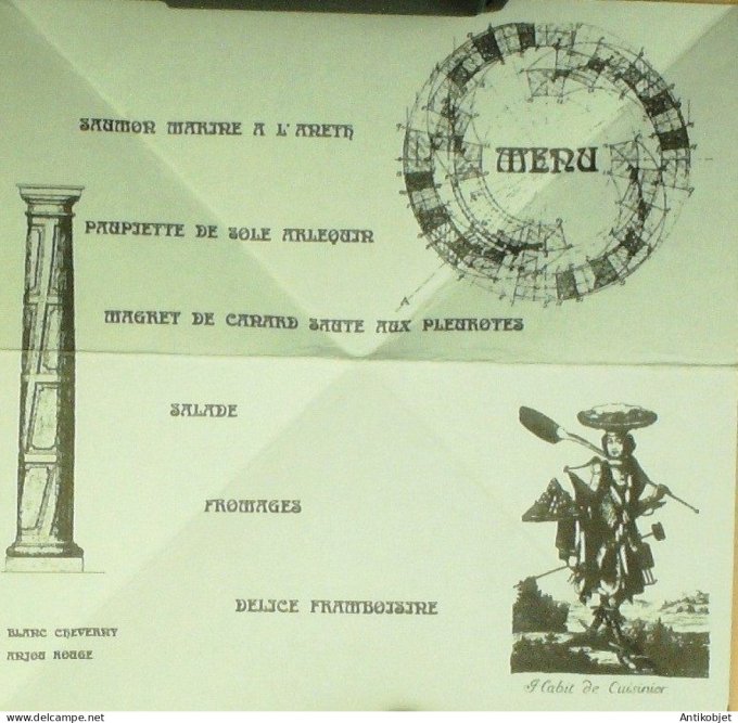 Menu banquet Compagnons de France des devoirs Reze (44) 1904