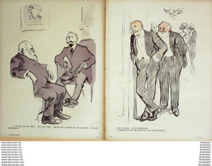 L'Assiette au beurre 1908 # 370 Le Mariage Hermann Paul