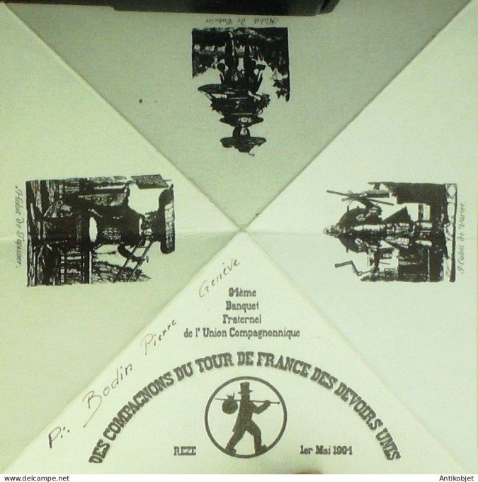 Menu banquet Compagnons de France des devoirs Reze (44) 1904