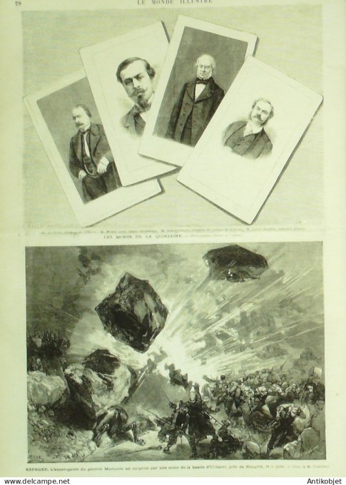 Le Monde illustré 1872 n°796 Morvan (58) Espagne Bizcarra Ulibarri Strasbourg (67)