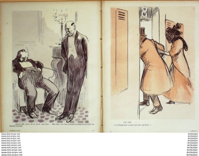 L'Assiette au beurre 1908 # 370 Le Mariage Hermann Paul