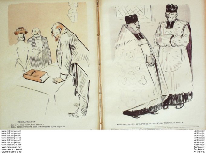 L'Assiette au beurre 1908 # 370 Le Mariage Hermann Paul