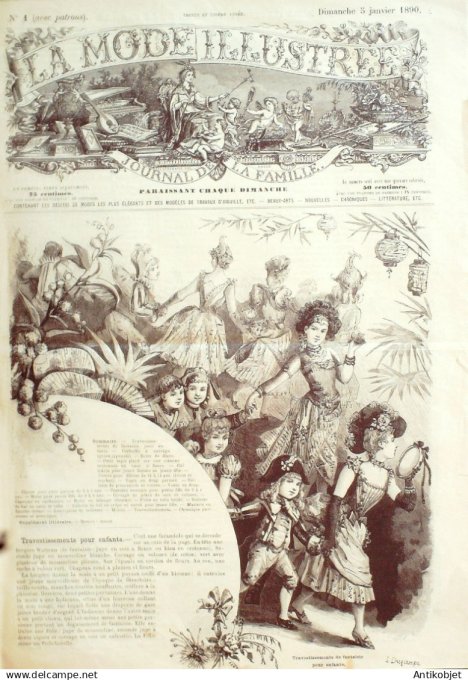 Mode illustree 1890 Lot de 10 journaux