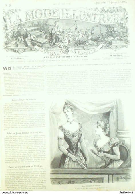 Mode illustree 1890 Lot de 10 journaux