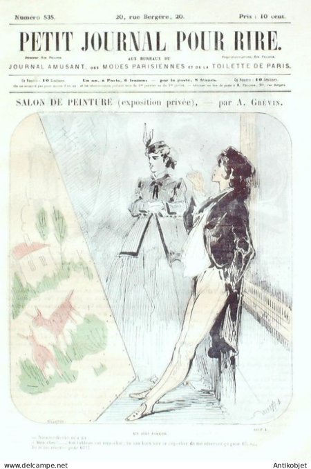 Petit journal pour Rire 1864 # 535 Cabotinades Lefils