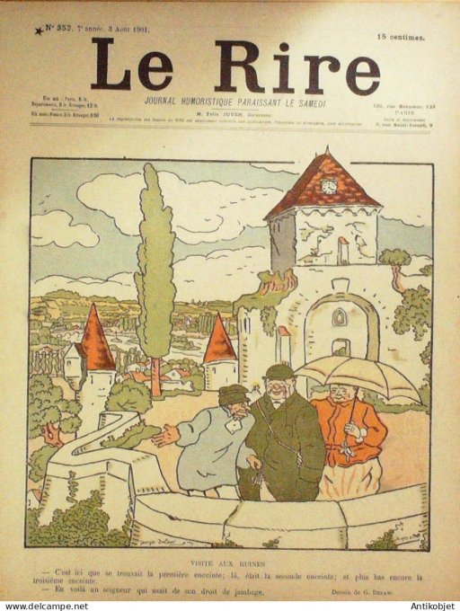 Le Rire 1901-08- 3 # 352 Journal humoristique Ed.Originale St-Alphonse