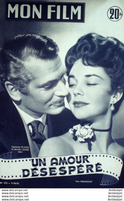 Un Amour Desespere Laurence Olivier Jennifer Jones + Film