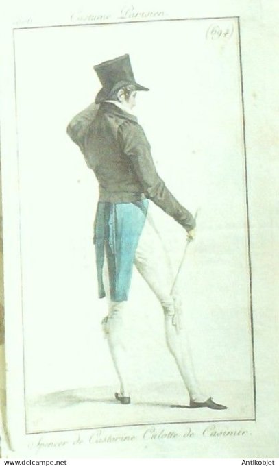 Costume Parisien 1806 # 694 (eau forte) Spencer homme de Castorine