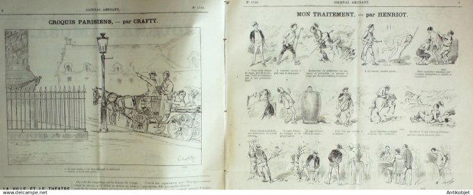 Le Journal Amusant 1889 # 1716 A l'esplanade des Invalides par Stop