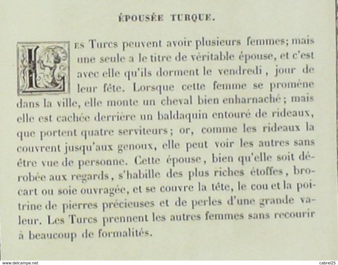 Turquie Epouse Turque 1859