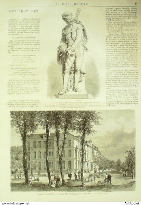 Le Monde illustré 1873 n°852 Reichshoffen (67) Belfort (90) Levallois-Perret(92) Autriche Vienne