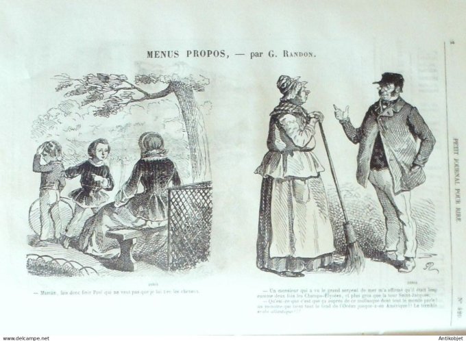 Petit journal pour Rire 1863 # 420 La vie de bureau Grevin