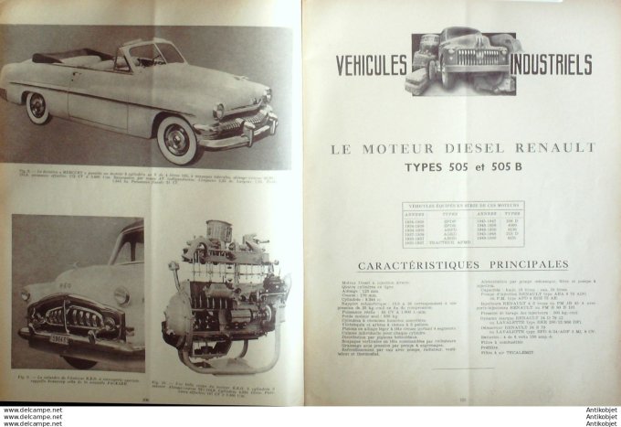 R.T Automobile Renault 505 CADILLAC 49 50 1951