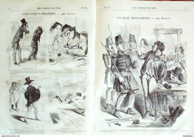 Petit journal pour Rire 1864 # 535 Cabotinades Lefils