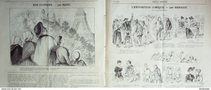 Le Journal Amusant 1889 # 1716 A l'esplanade des Invalides par Stop