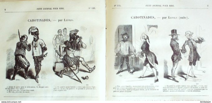Petit journal pour Rire 1864 # 535 Cabotinades Lefils