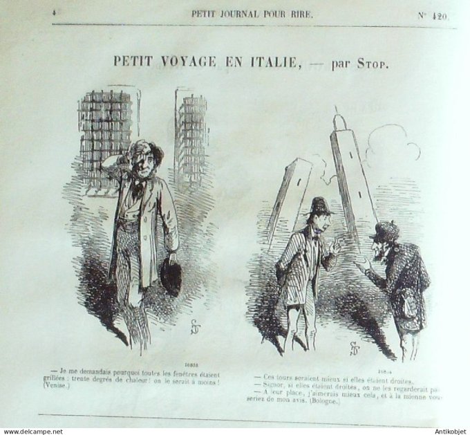 Petit journal pour Rire 1863 # 420 La vie de bureau Grevin