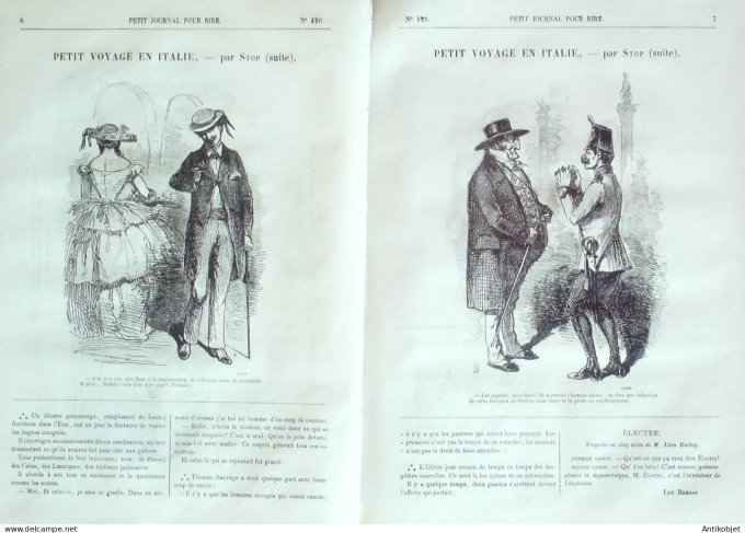 Petit journal pour Rire 1863 # 420 La vie de bureau Grevin