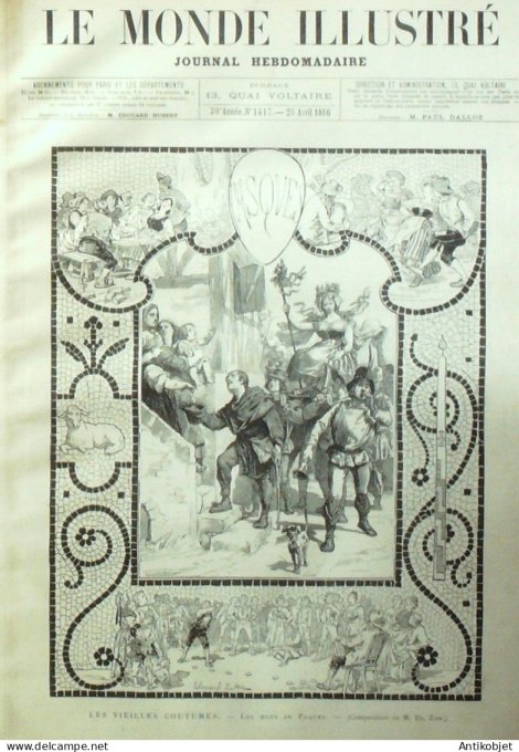 Le Monde illustré 1886 n°1517 affaire du châteauvillain Tour de Nesle François Ier à Benvenuto