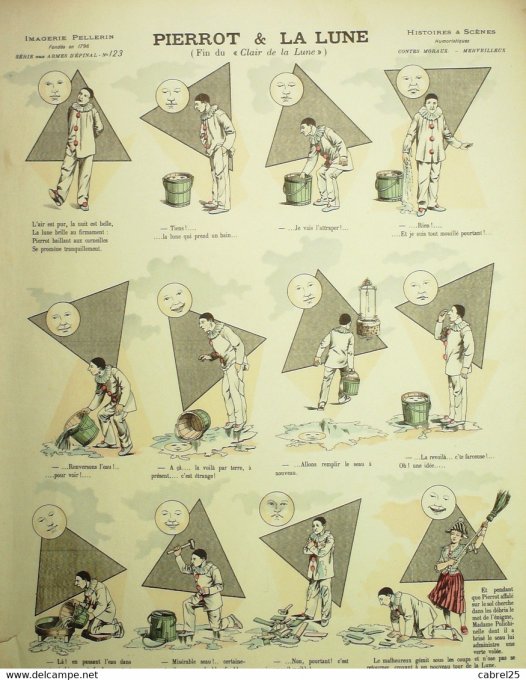 Pierrot & La Lune  (Pellerin d'epinal)