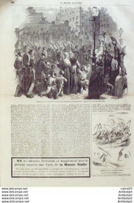 Le Monde illustré 1859 n°107 Toulon (83) Pré-Catelan (92) Allemagne Lanterbrunnen