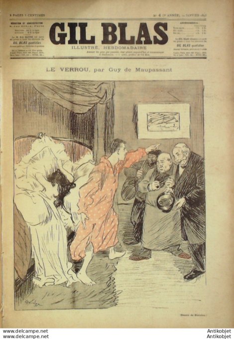 Gil Blas 1893 n°04 Guy MAUPASSANT Jean RICHEPIN Jean AJALBERT Bertrand FAUVEt Jean MADELINE