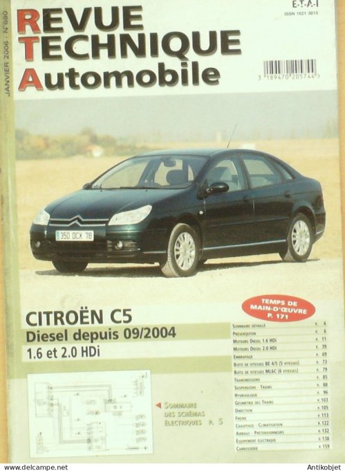Revue Tech. Automobile 2006 n°690 Citroen C5