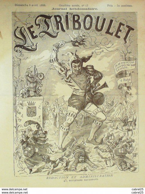 Le Triboulet 1888 n°15 BLASS CRECELLE CHASSEZAC GRELOT BLASS LILIO