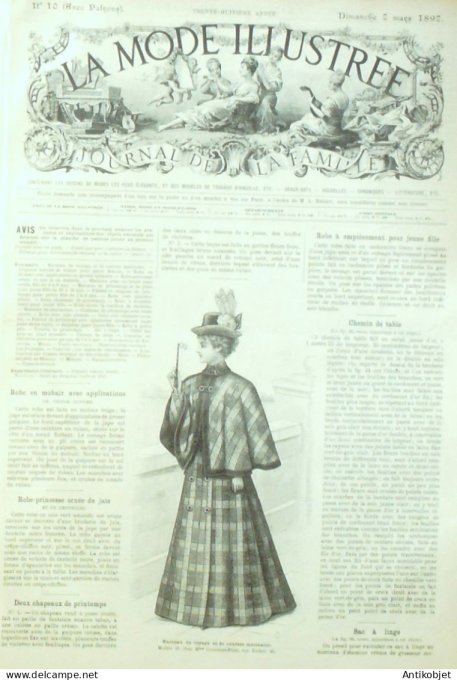La Mode illustrée journal 1897 n° 10 Robe en Cachemire de l'Inde