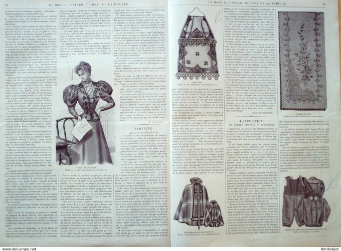 La Mode illustrée journal 1897 n° 10 Robe en Cachemire de l'Inde