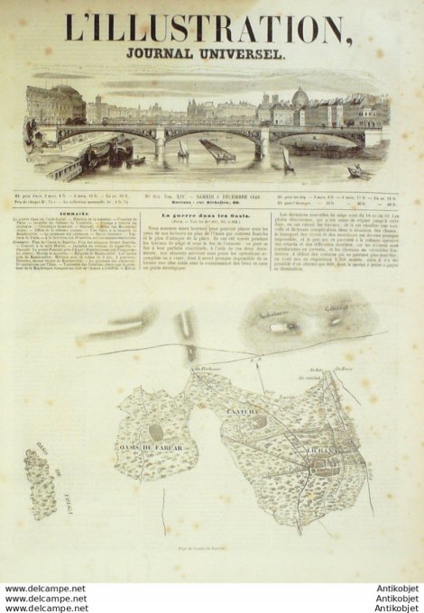 L'Illustration 1849 n°354 Algérie ALGER STAOUELI ZAATCHA RAMBOUILLET (78) LUNEVILLE (54)