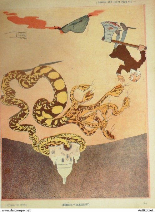 L'Assiette au beurre 1909 # 420 L'Affaire Bassot Galanis Poncet Wagner